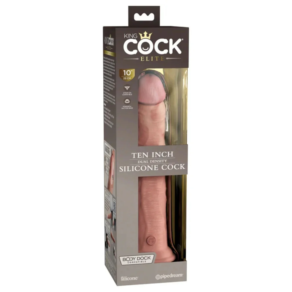 King Cock Elite Dual Density Silicone Dildo Pink 10 Inch - Image 2