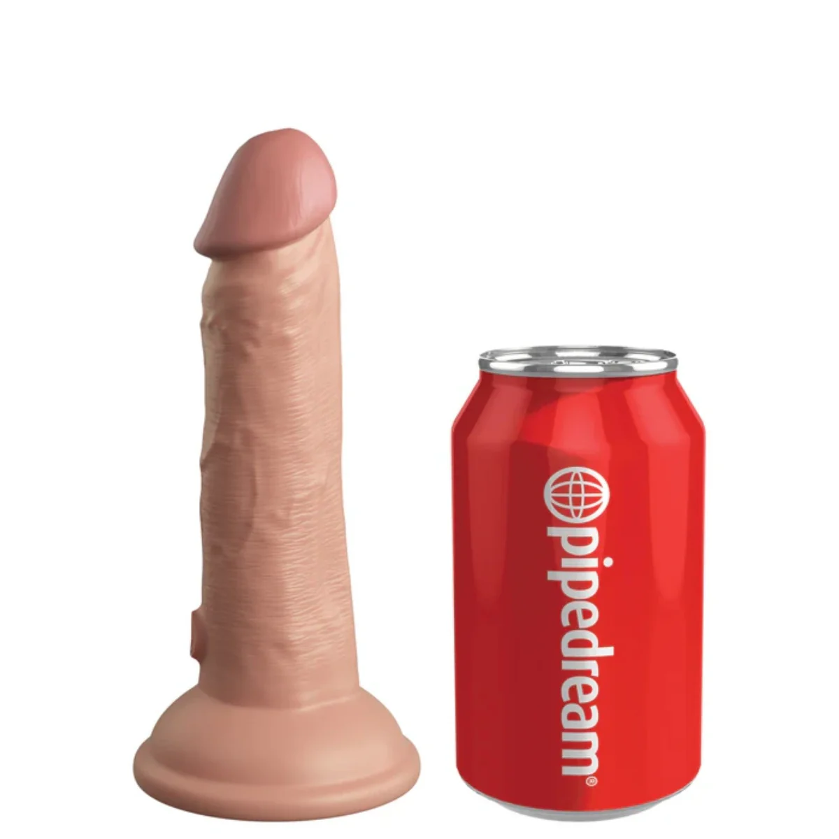 King Cock Elite Vibrating Dual Density Silicone Dildo Pink 6 Inch - Image 3