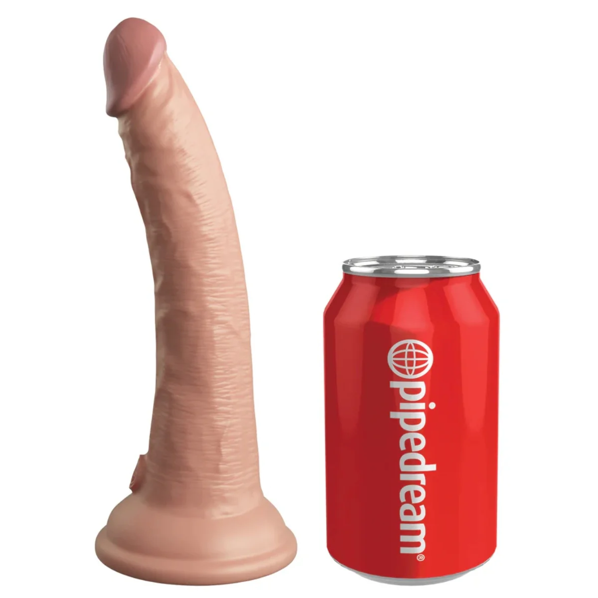 King Cock Elite Vibrating Dual Density Silicone Dildo With Remote Pink 7 Inch - Image 3