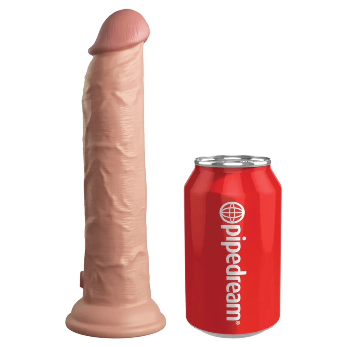King Cock Elite Vibrating Dual Density Silicone Dildo With Remote Pink 9 Inch - Image 3