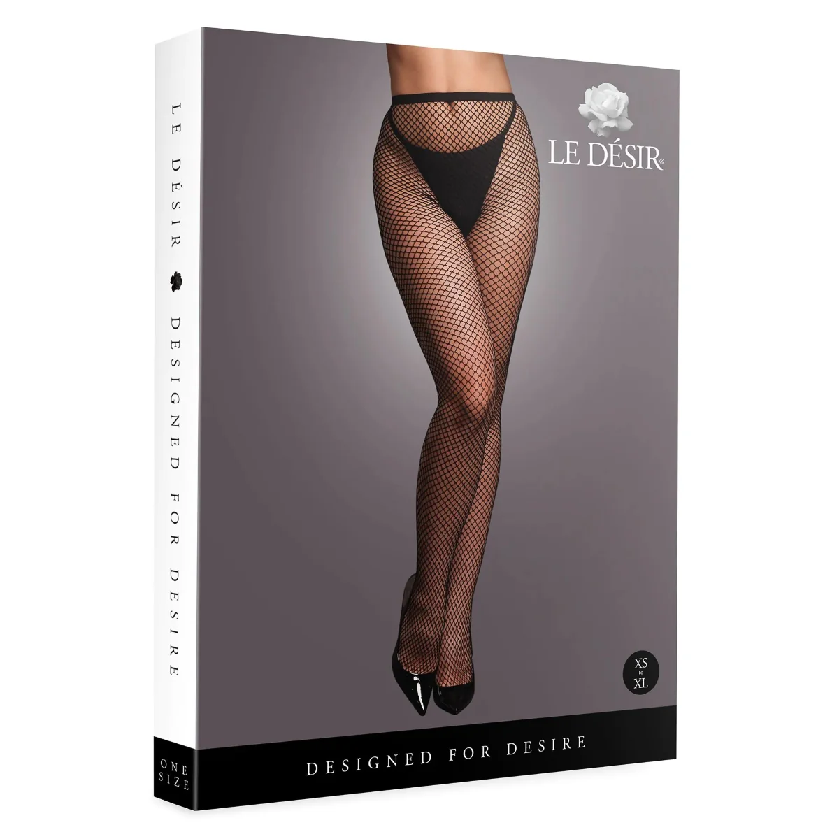 Le Desir Pantyhose With Small Fishnet Structure Black - Image 2