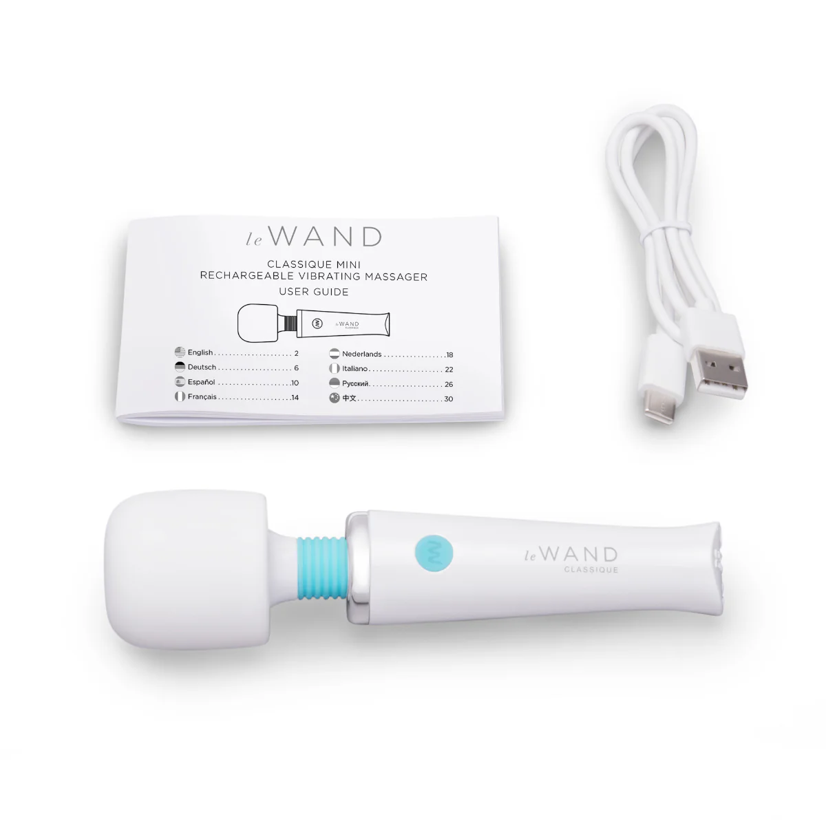 Le Wand Classique Mini Vibrating Wand Massager White - Image 7