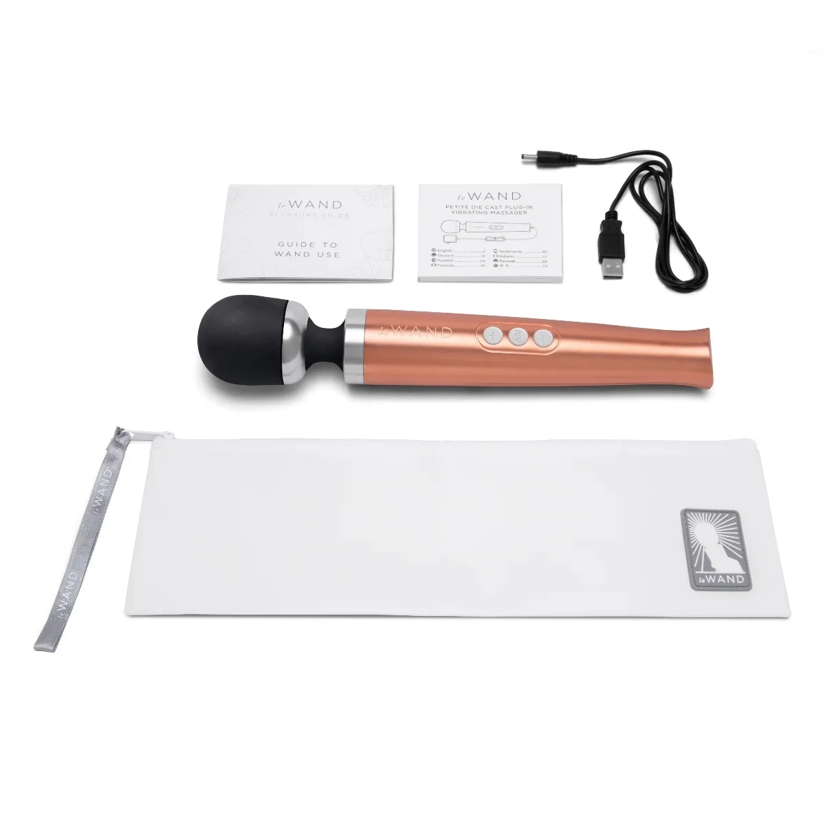 Le Wand Die Cast Rechargeable Wand Massager Rose Gold - Image 5