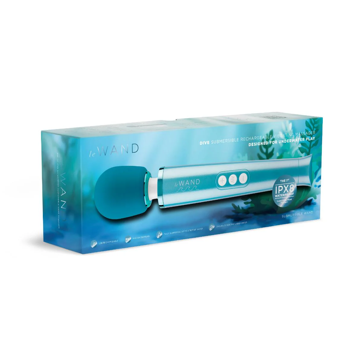 Le Wand Dive Submersible Rechargeable Vibrating Wand Massager Blue - Image 2