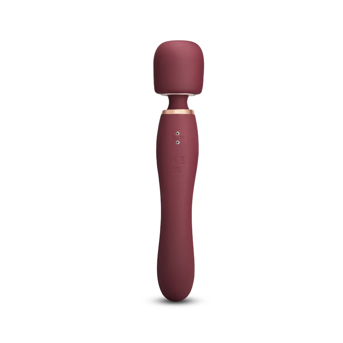 Le Wand Flat Top Fusion G Double Ended Petite Wand Vibrator Wine Red - Image 7