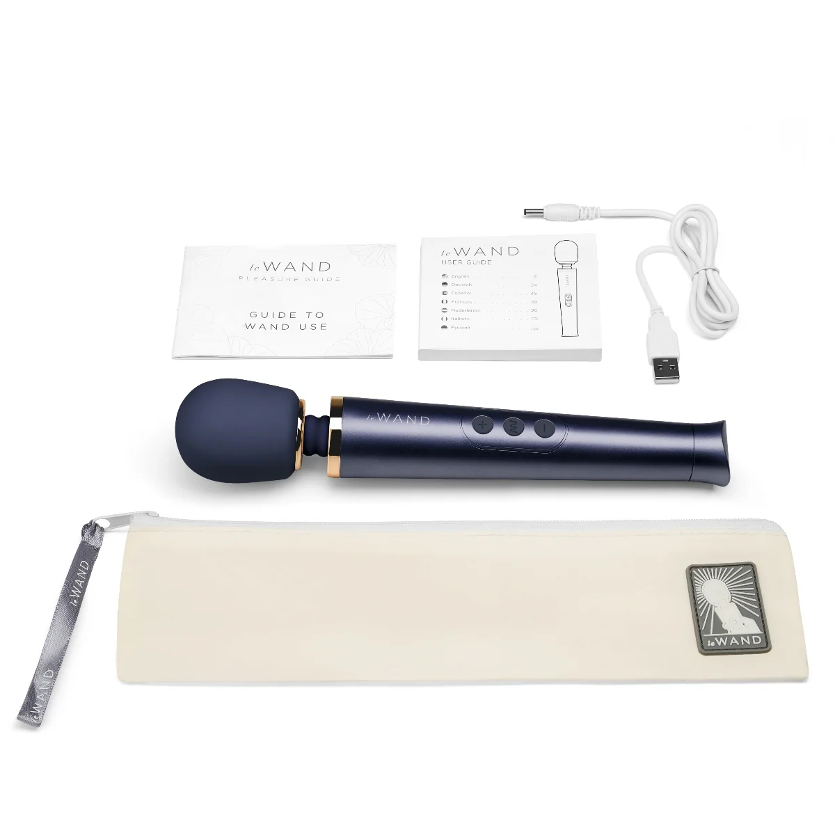 Le Wand Petite Rechargeable Wand Massager Navy Blue - Image 5