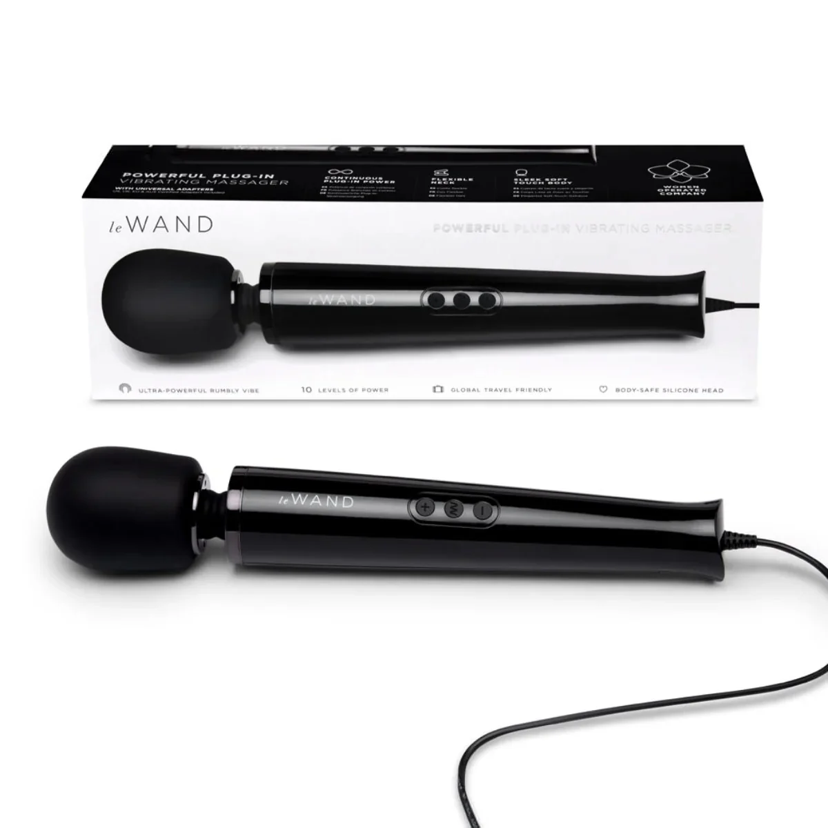 Le Wand Plug In Massager Wand Black - Image 2