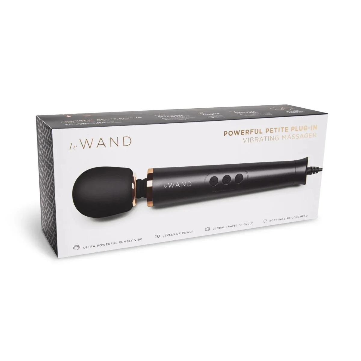 Le Wand Powerful Petite Plug In Wand Massager Black - Image 2