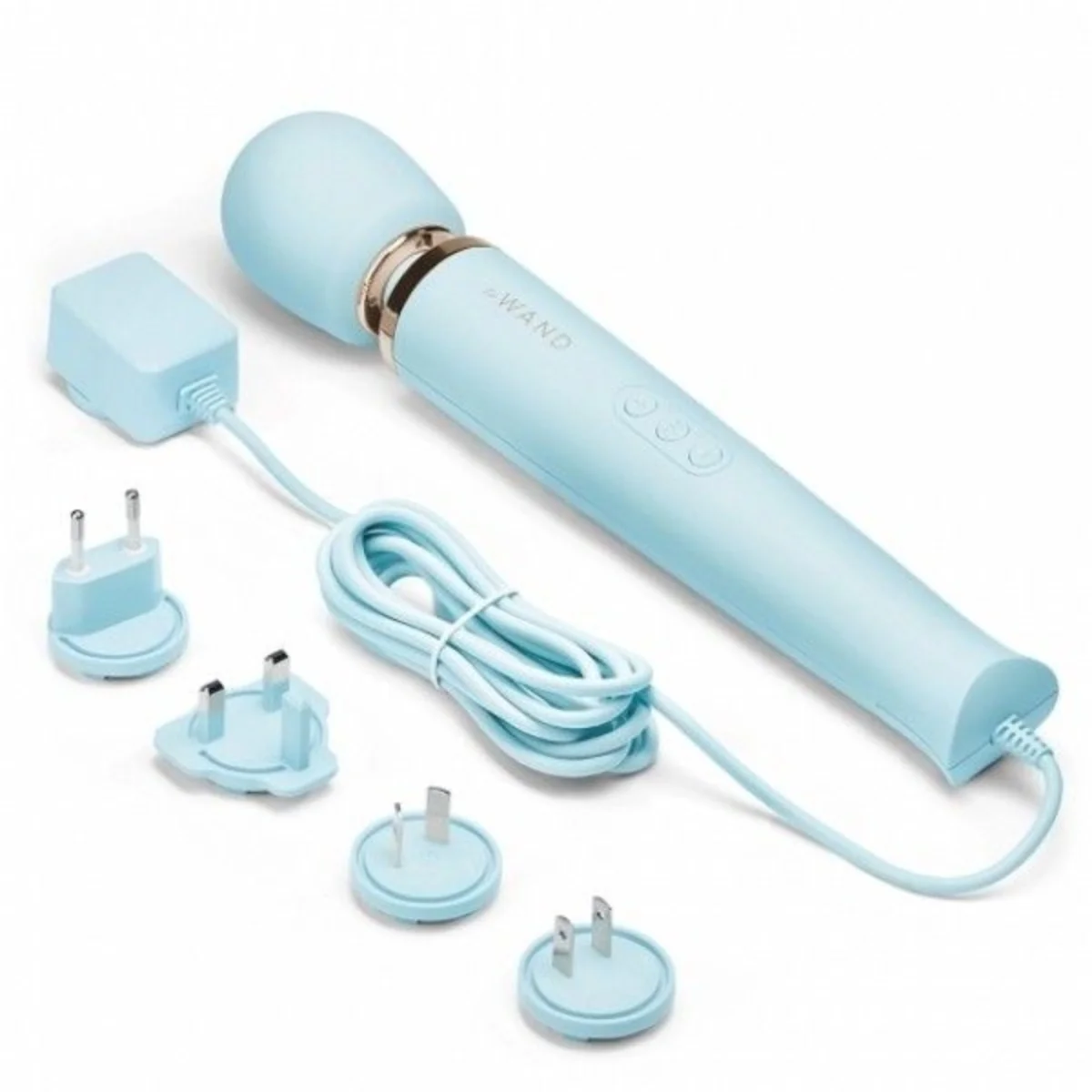Le Wand Powerful Plug In Wand Massager Light Blue - Image 5