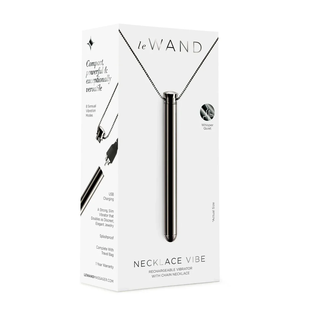 Le Wand Rechargeable Necklace Vibrator Black - Image 2