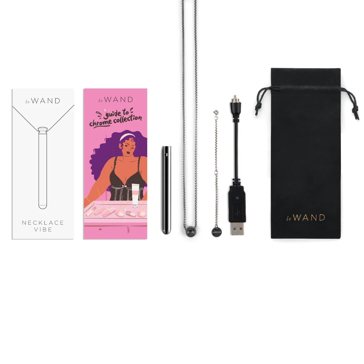 Le Wand Rechargeable Necklace Vibrator Black - Image 5