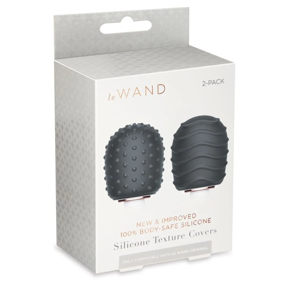 Le Wand Silicone Texture Covers 2 Pack Grey - Image 2