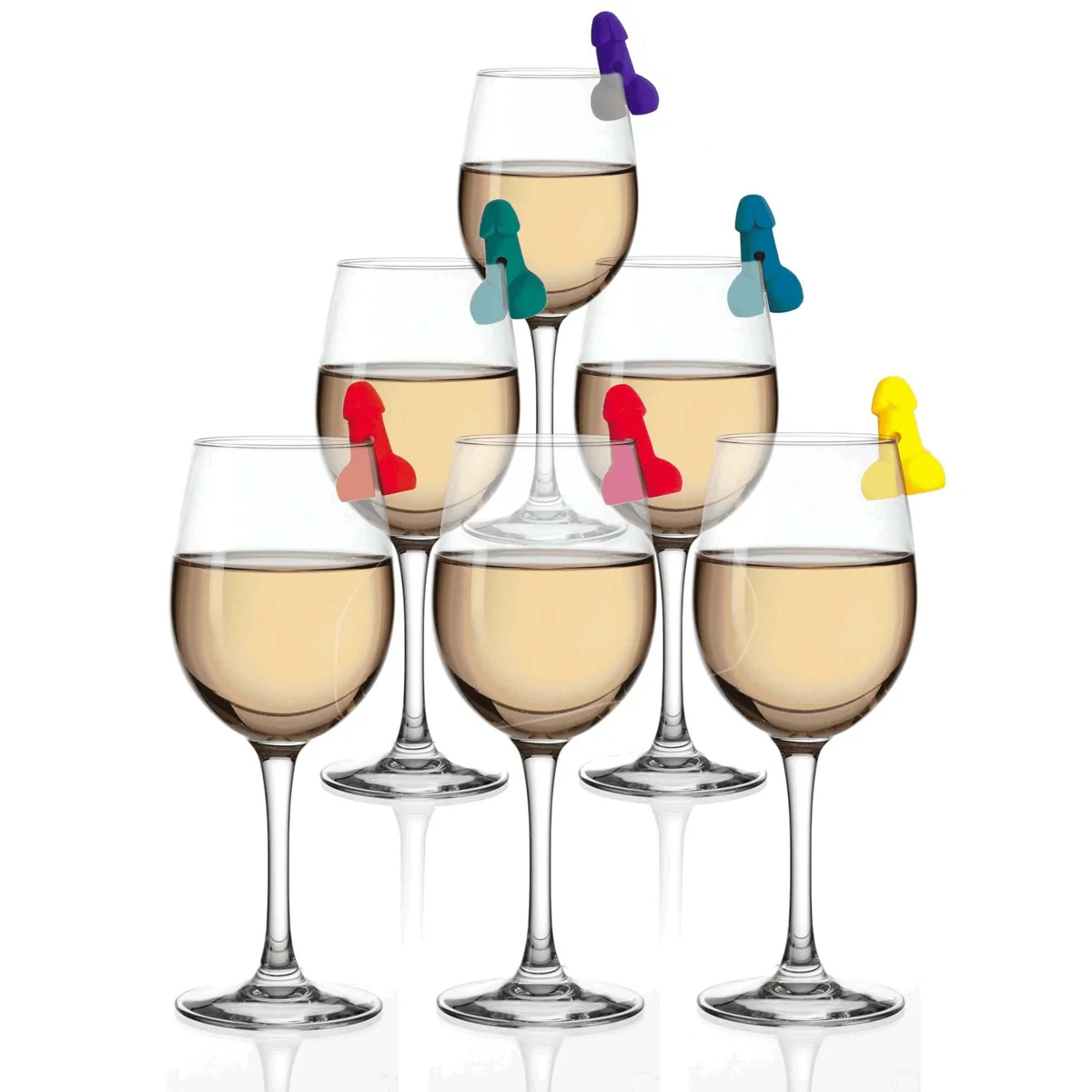 Little Genie Super Fun Penis Cocktail Markers 6 Pack - Image 3