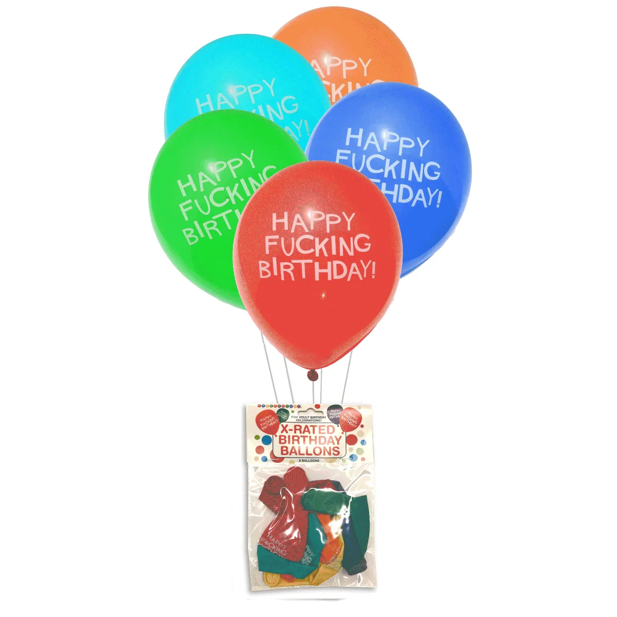 Little Genie X-Rated Birthday Balloons 8 Pack - Image 2