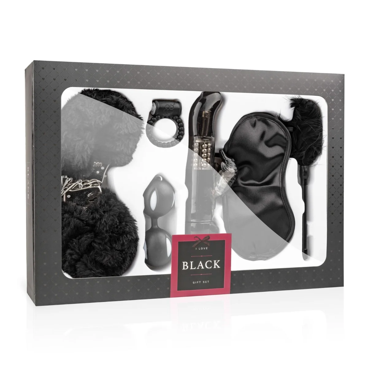 Loveboxxx I Love Black Bondage Sex Toy Gift Set Black - Image 2
