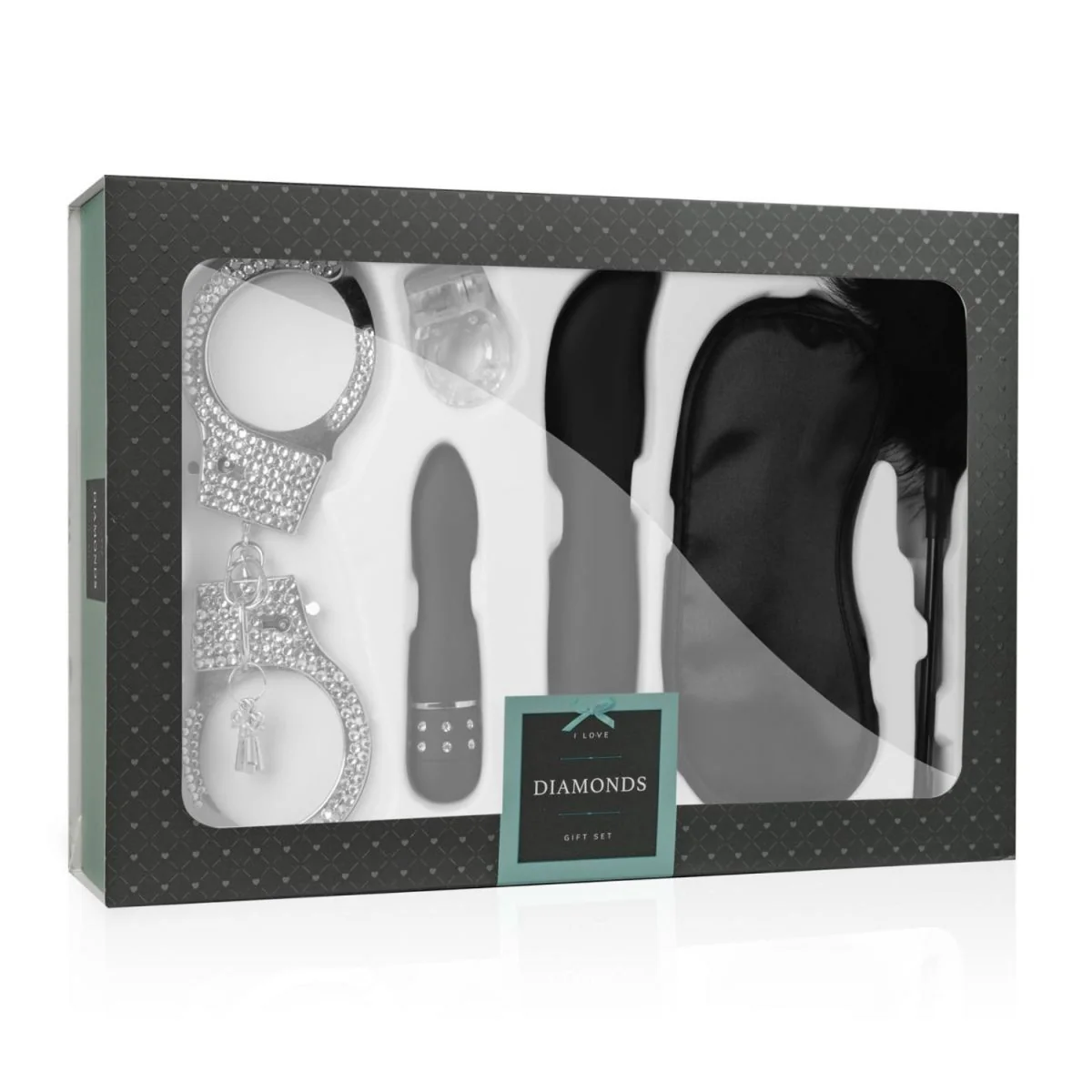 Loveboxxx I Love Diamonds Bondage Sex Toy Gift Set Black - Image 2