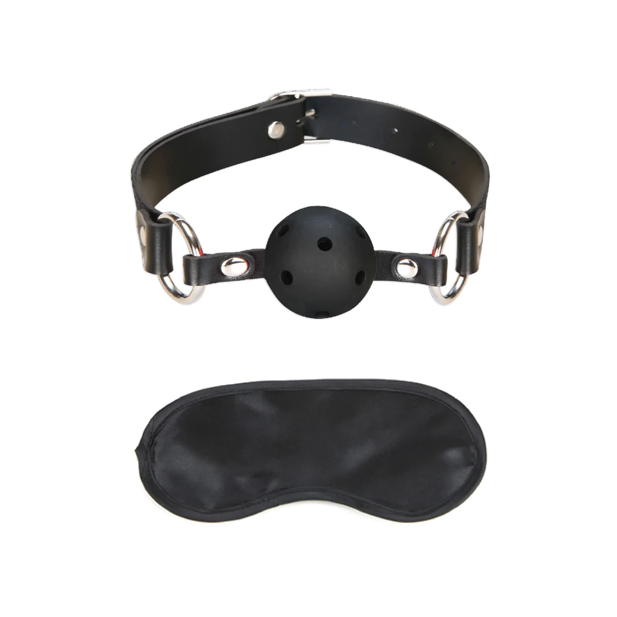 Lux Fetish Adjustable Breathable Ball Gag Black