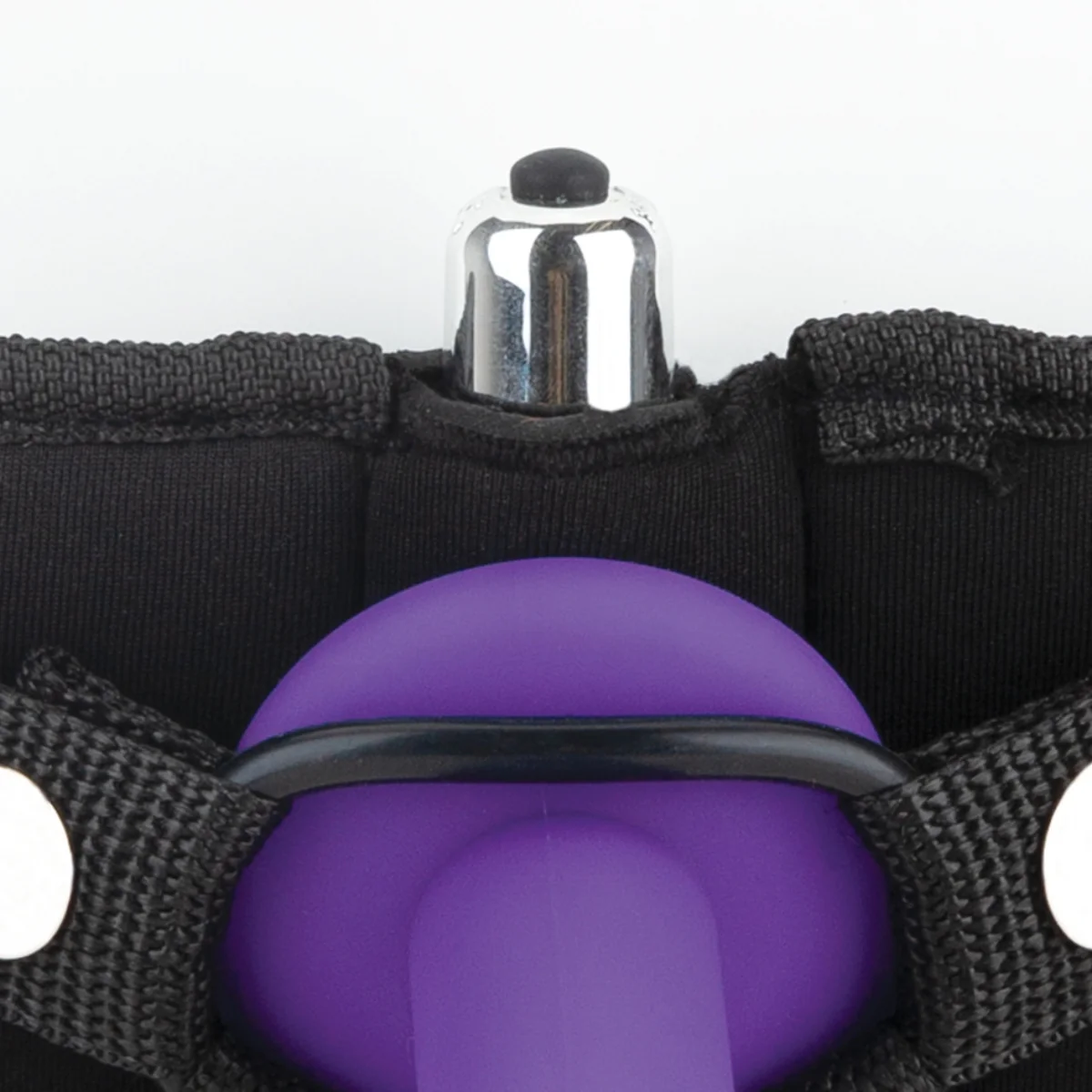 Lux Fetish Adjustable Strap-On Harness & 5 Inch Dildo Set Black Purple - Image 4