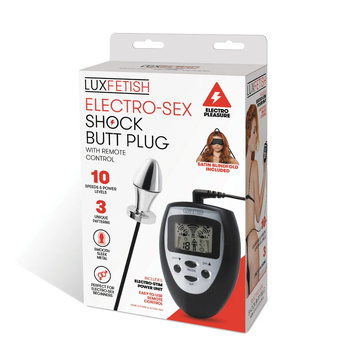 Lux Fetish Electro Sex Shock Butt Plug Silver - Image 2