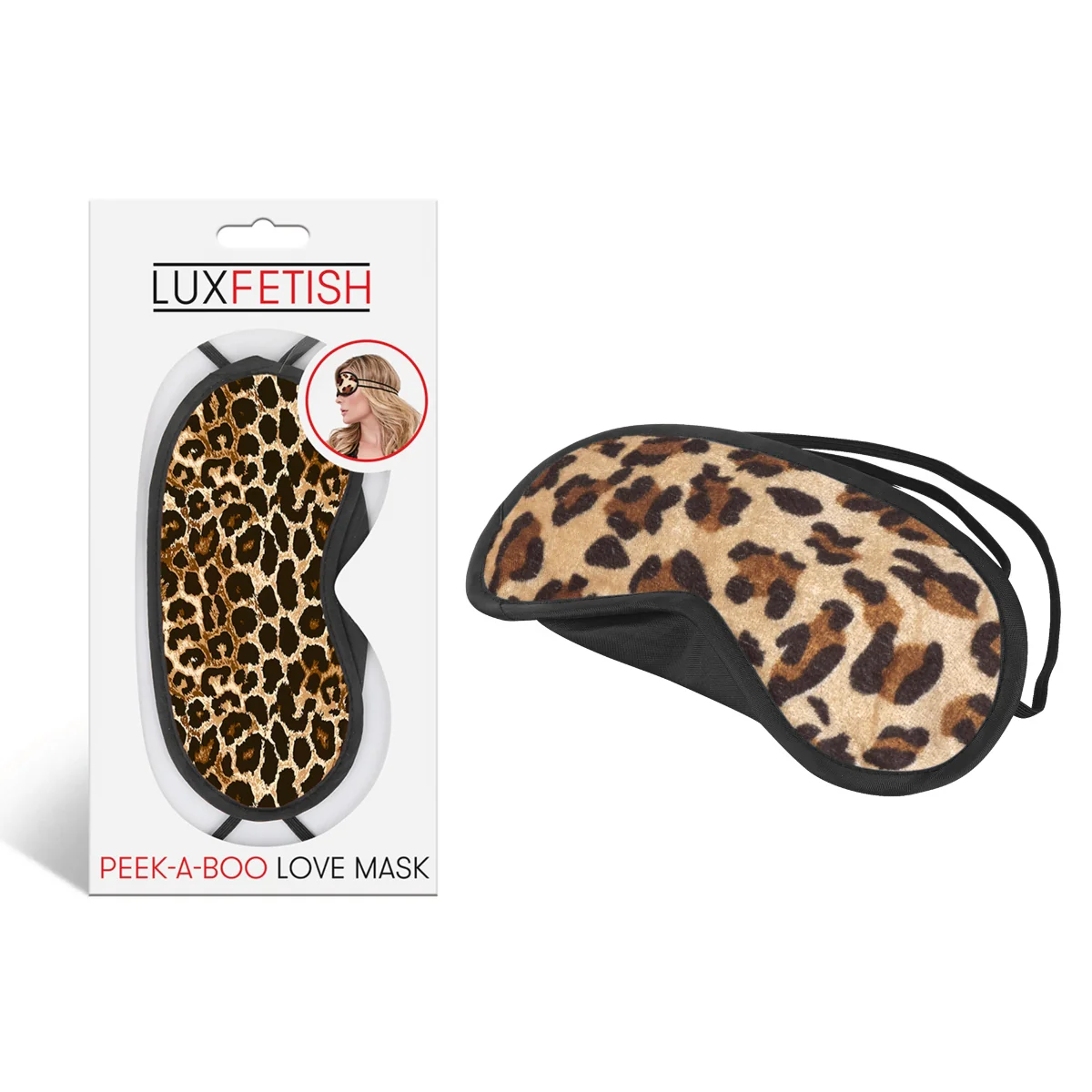 Lux Fetish Peek-A-Boo Love Mask Leopard Print - Image 5