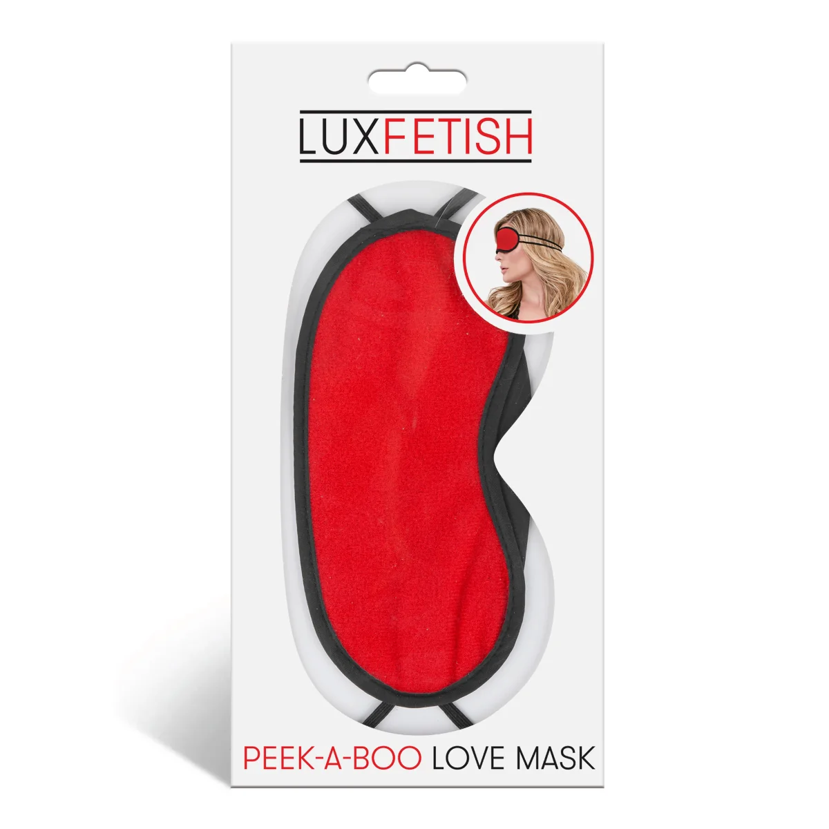 Lux Fetish Peek-A-Boo Love Mask Red - Image 2