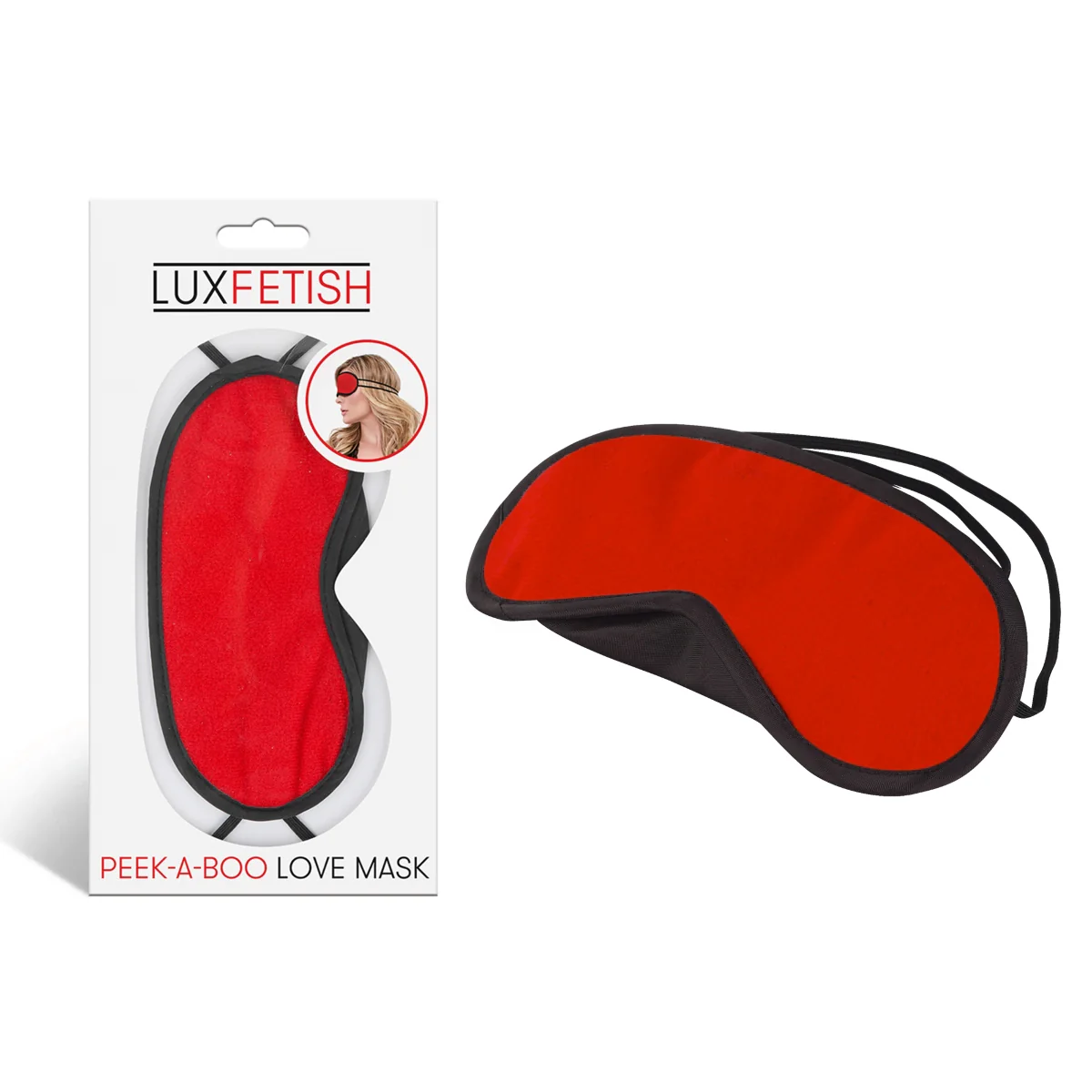 Lux Fetish Peek-A-Boo Love Mask Red - Image 5