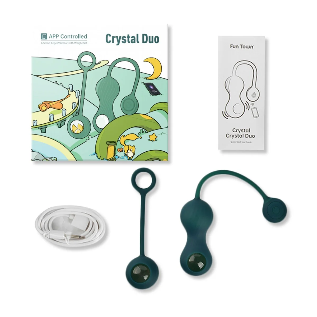 Magic Motion Duo Smart Kegel Vibrator With Weights Green - Image 2