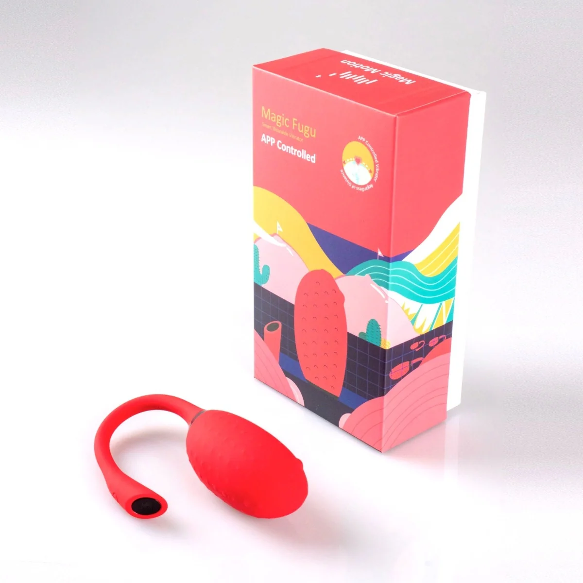 Magic Motion Fugu Smart Wearable Egg Vibrator Red - Image 2