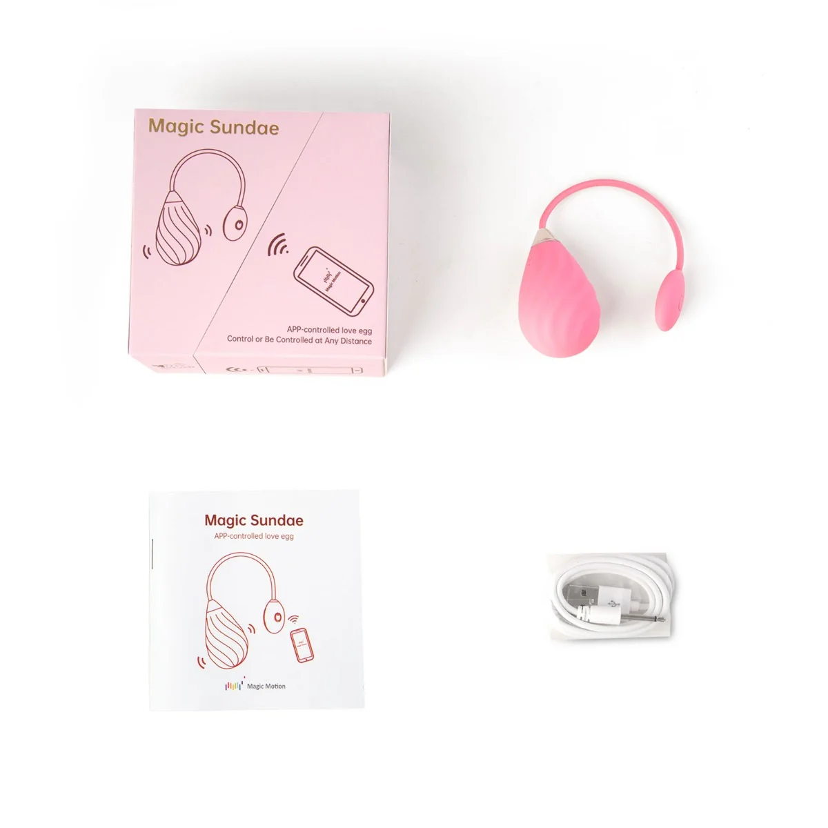 Magic Motion Magic Sundae App Controlled Egg Vibrator Pink - Image 2