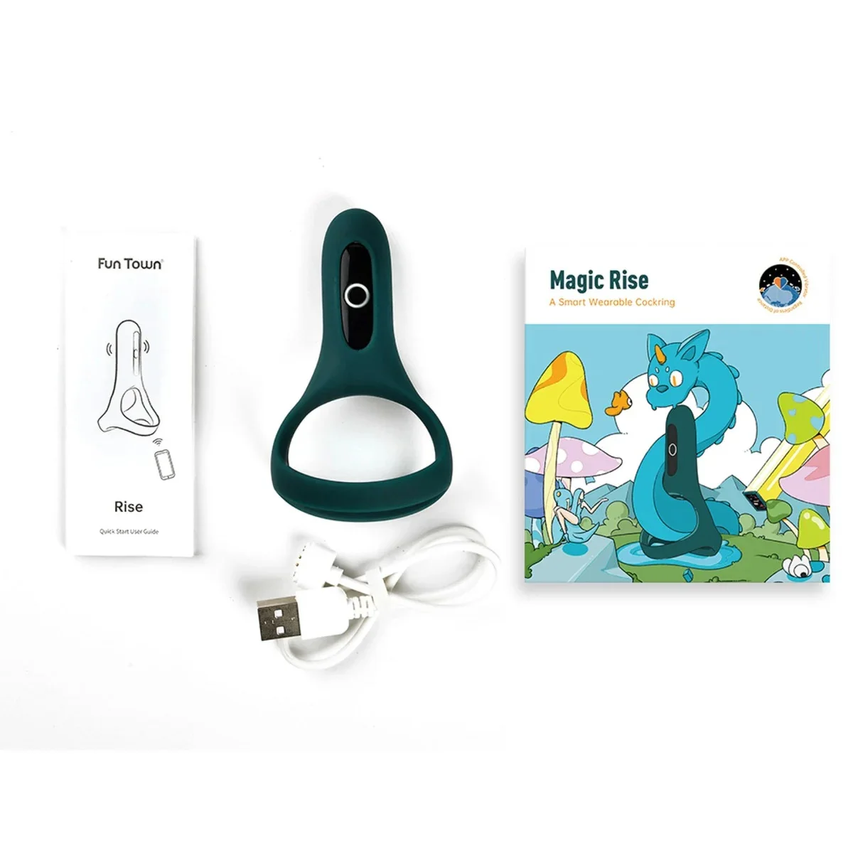 Magic Motion Rise Smart Vibrating Cock Ring Green - Image 2