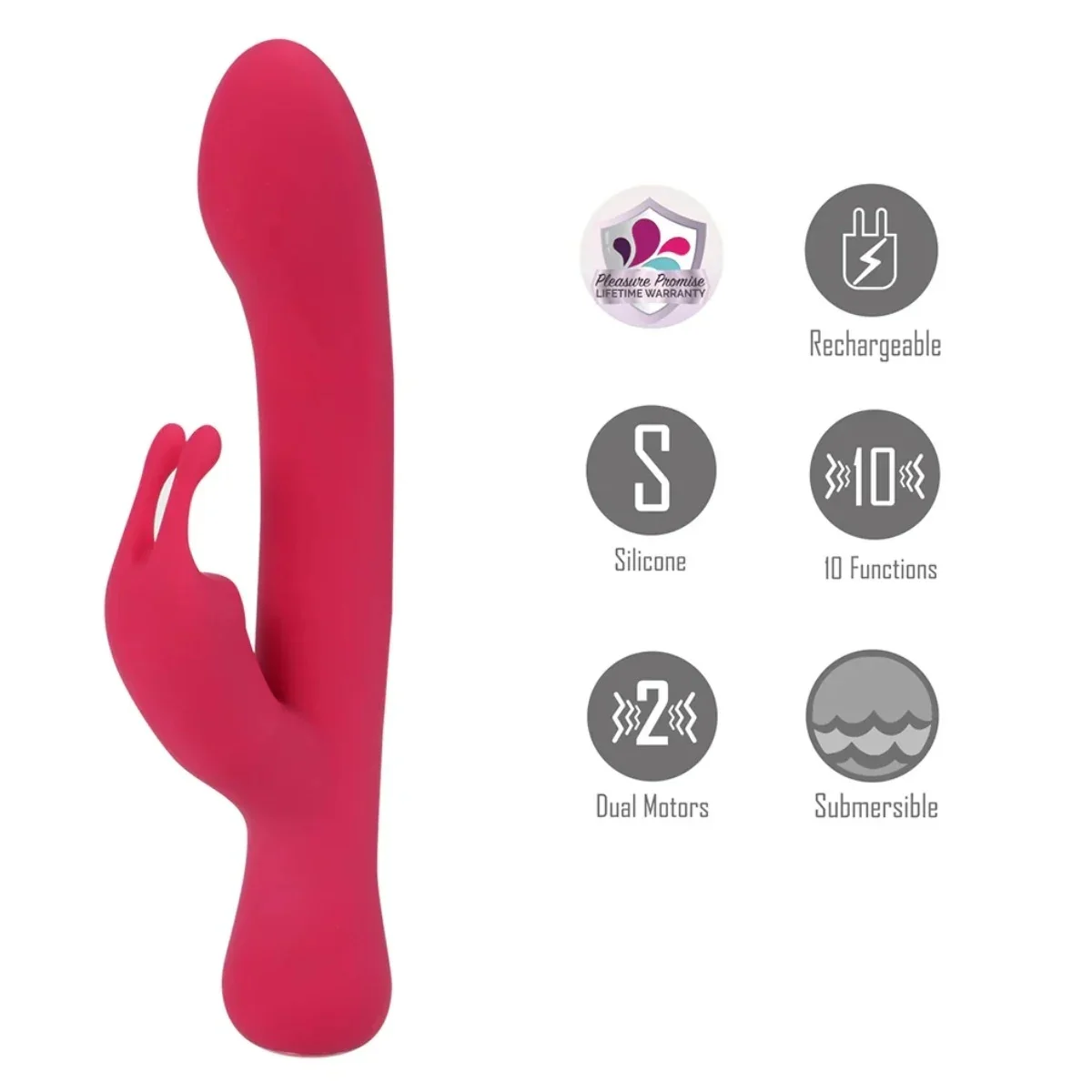 Maia Toys Zara 10 Function Rabbit Vibrator Red 4 Inch - Image 4