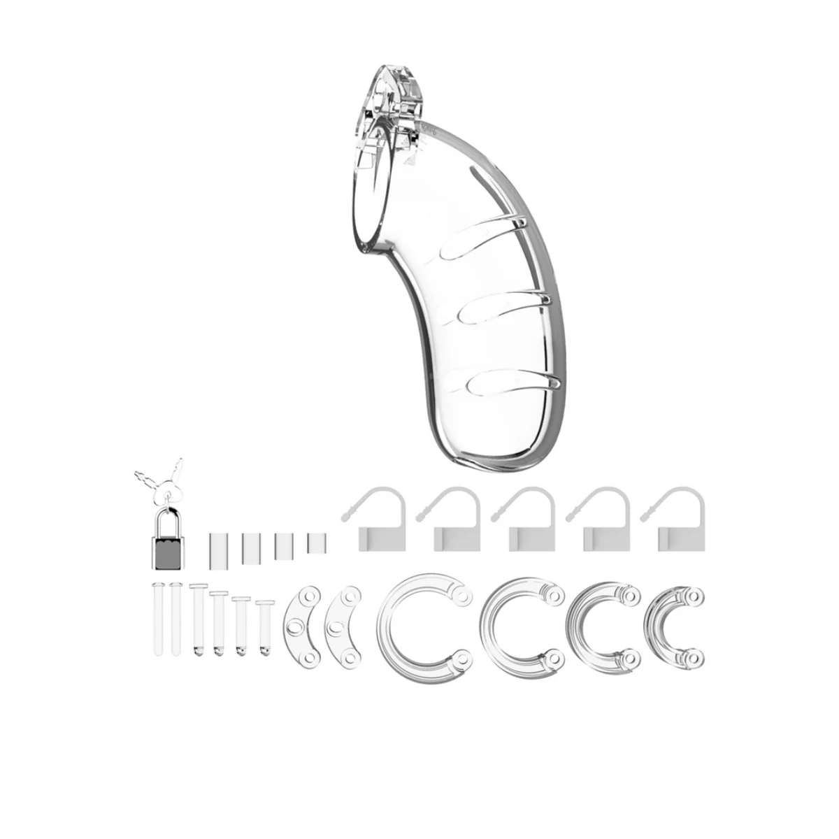 Man Cage Chastity Cock Cage Model 03 Clear 4.5 Inch / 11.5cm - Image 3