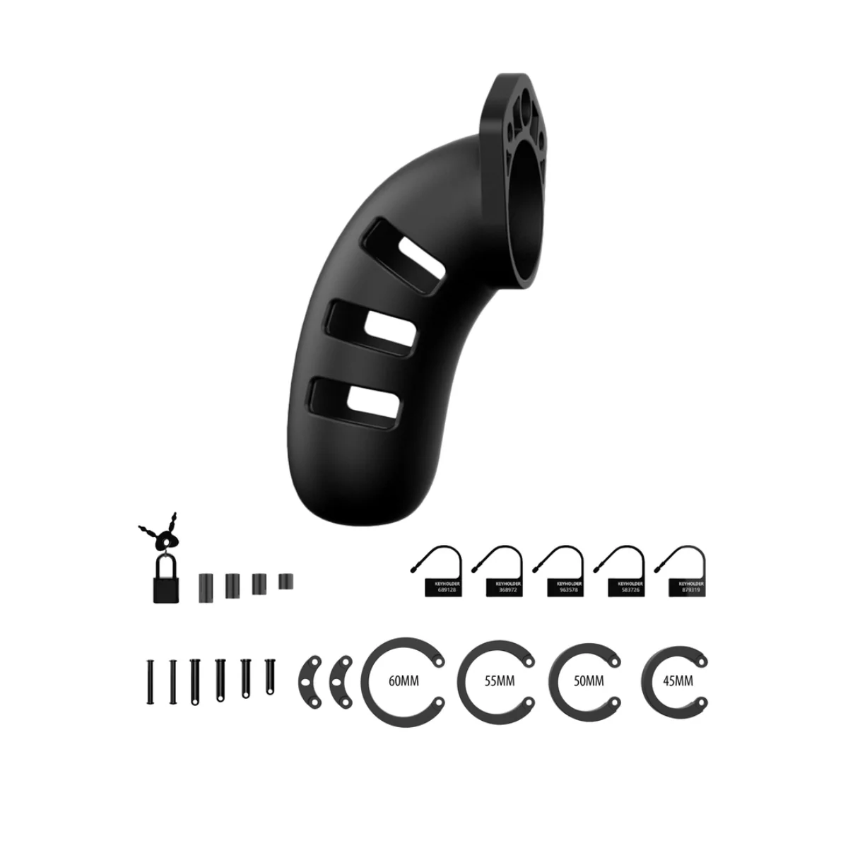 Man Cage Chastity Cock Cage Model 21 Black 4.5 Inch / 11.5cm - Image 4