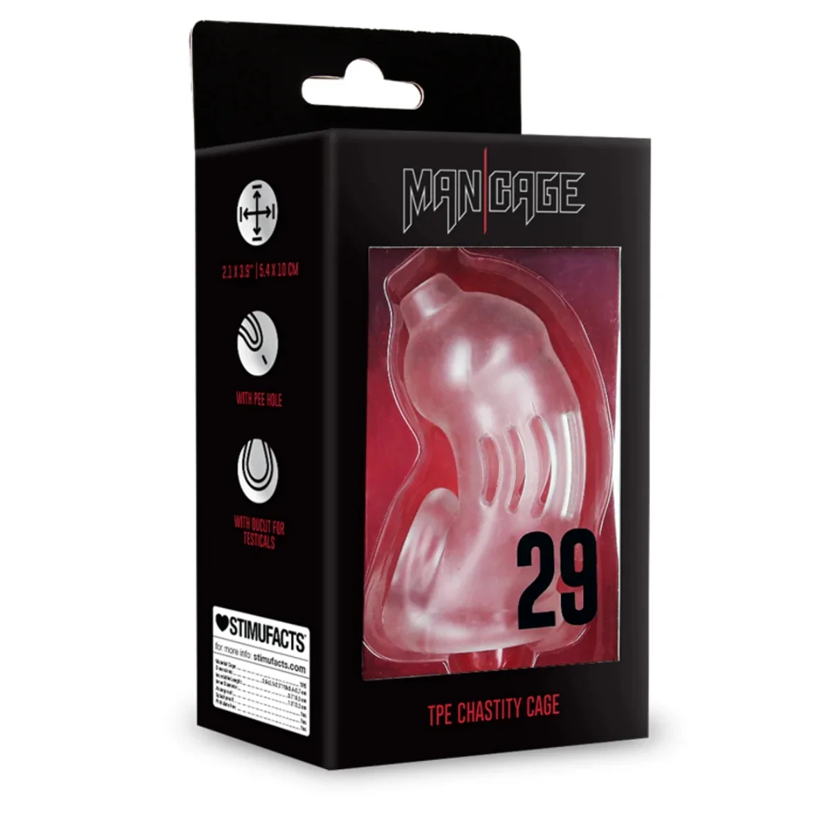 Man Cage Chastity Cock Cage TPE Model 29 Clear - Image 2