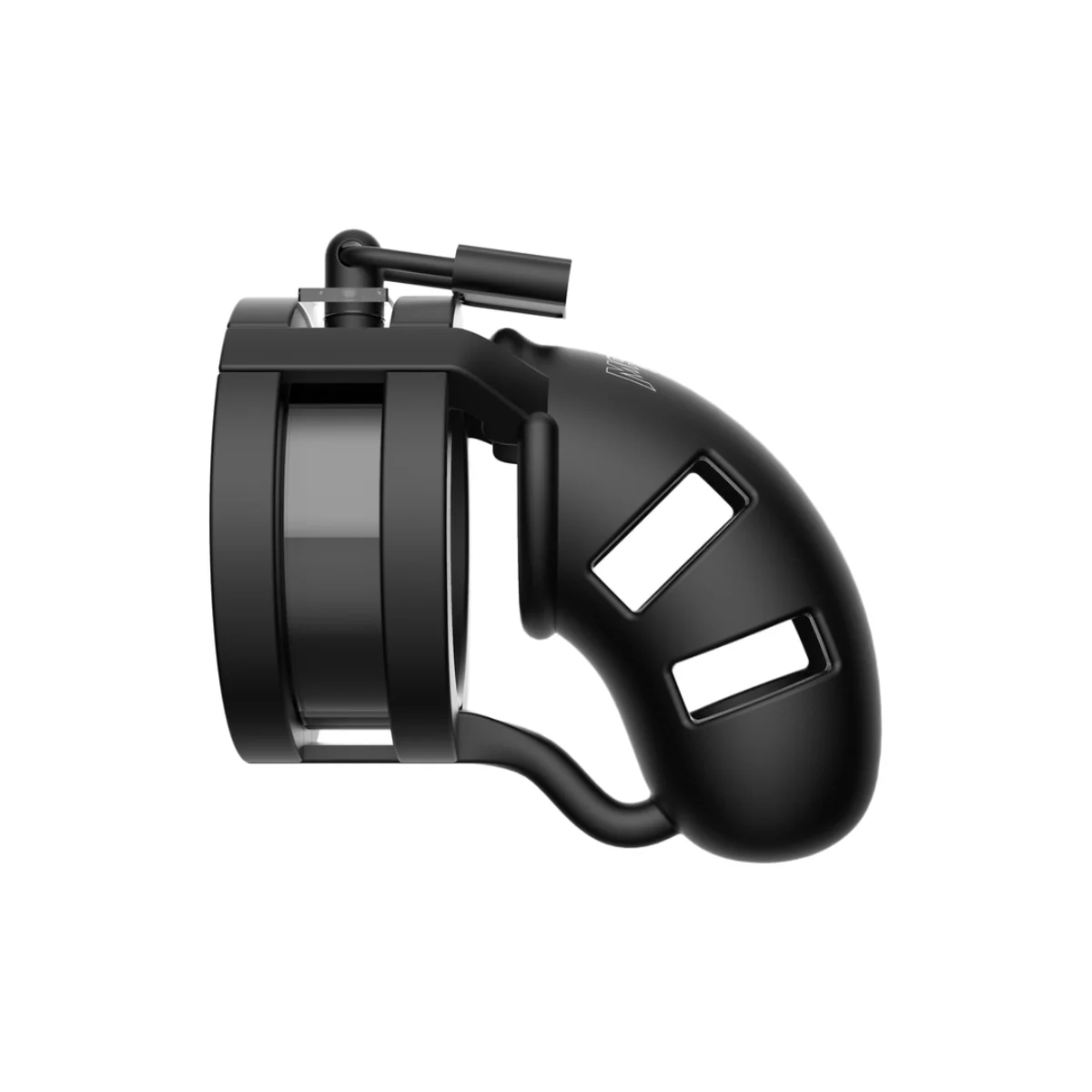 Man Cage Chastity Cock Cage With Ballsplitter Model 18 Black 3.5 Inch / 9cm - Image 3