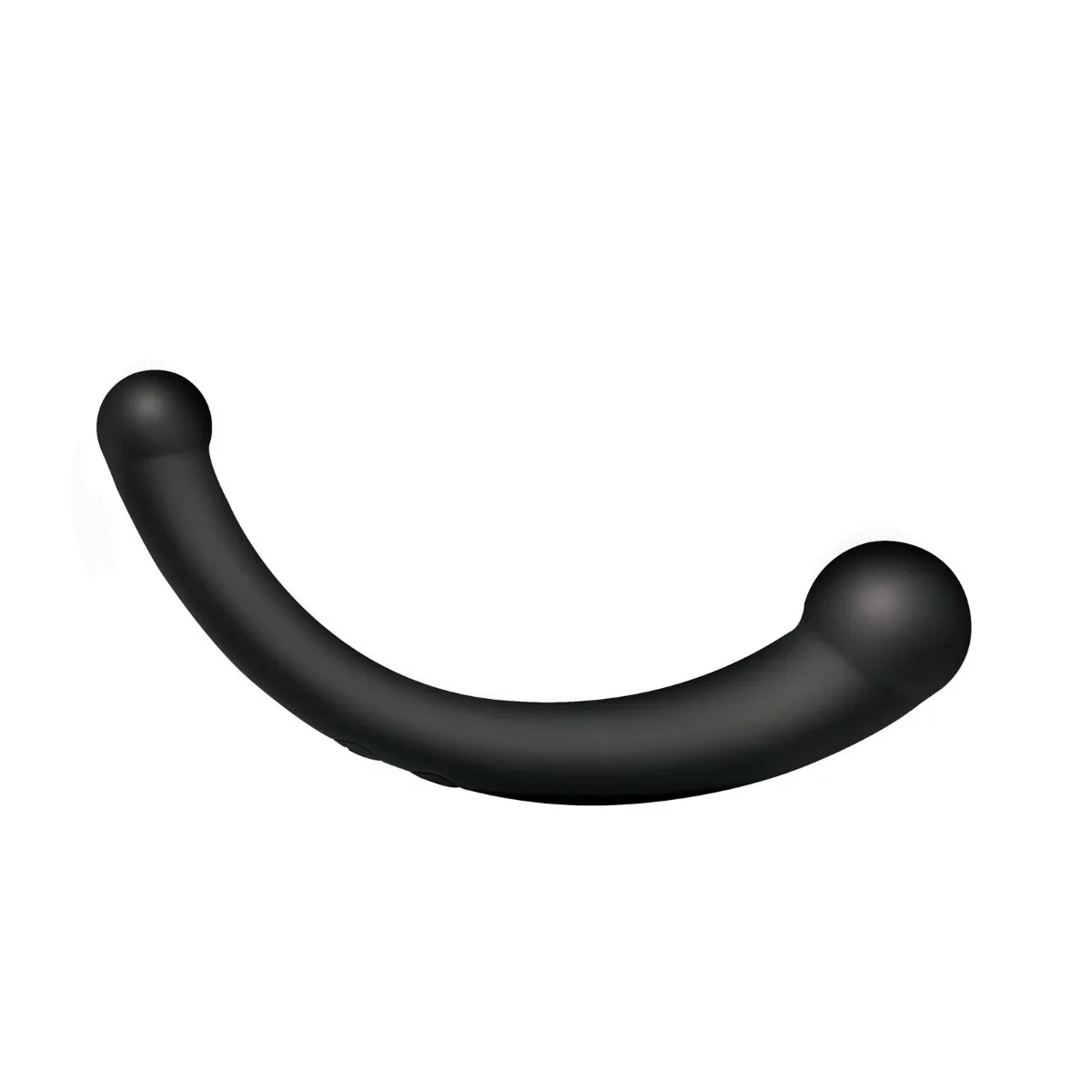 Master Series 10X Vibra Crescent Silicone Dual Ended Vibrating Dildo Black 8 Inch