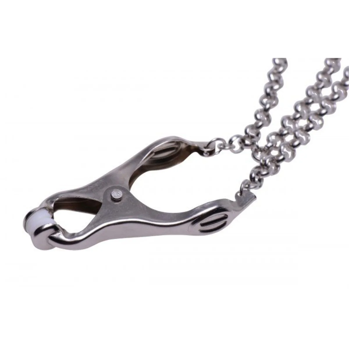 Master Series Affix Triple Chain Nipple Clamps Silver - Image 3