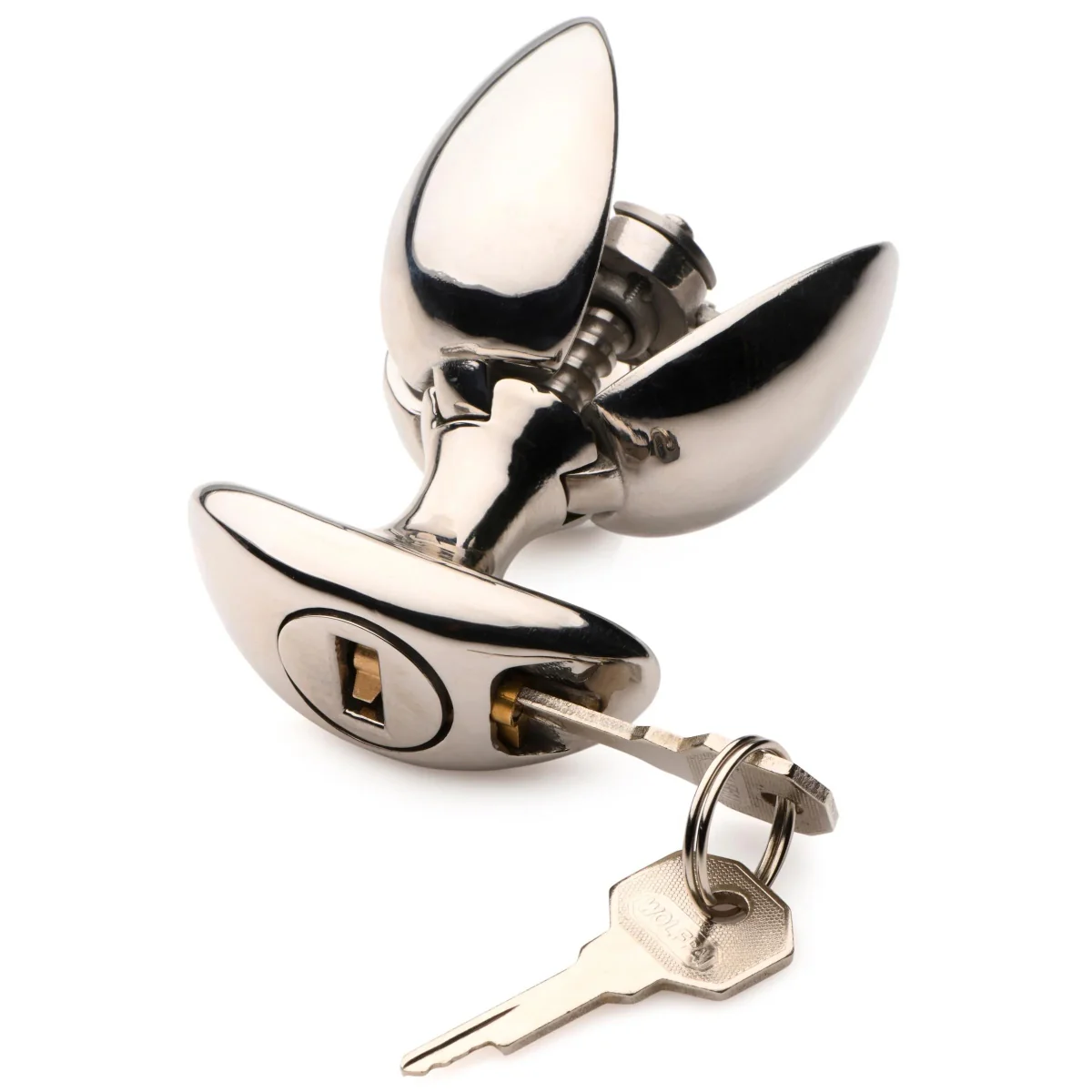 Master Series Ass Vault Locking Ass Expander Butt Plug Silver - Image 4