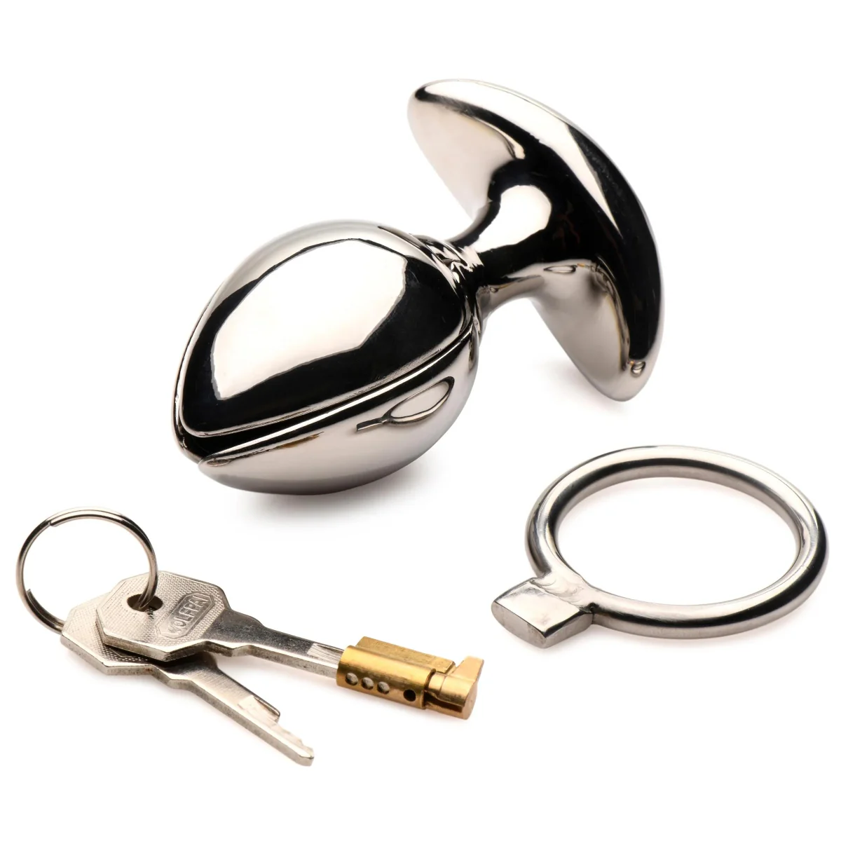 Master Series Ass Vault Locking Ass Expander Butt Plug Silver - Image 5
