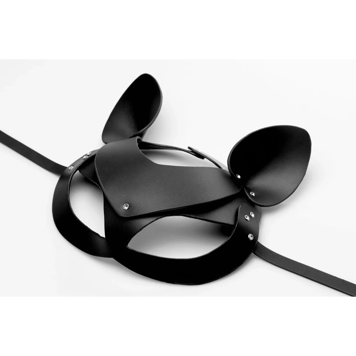 Master Series Bad Kitten Leather Cat Mask Black - Image 4