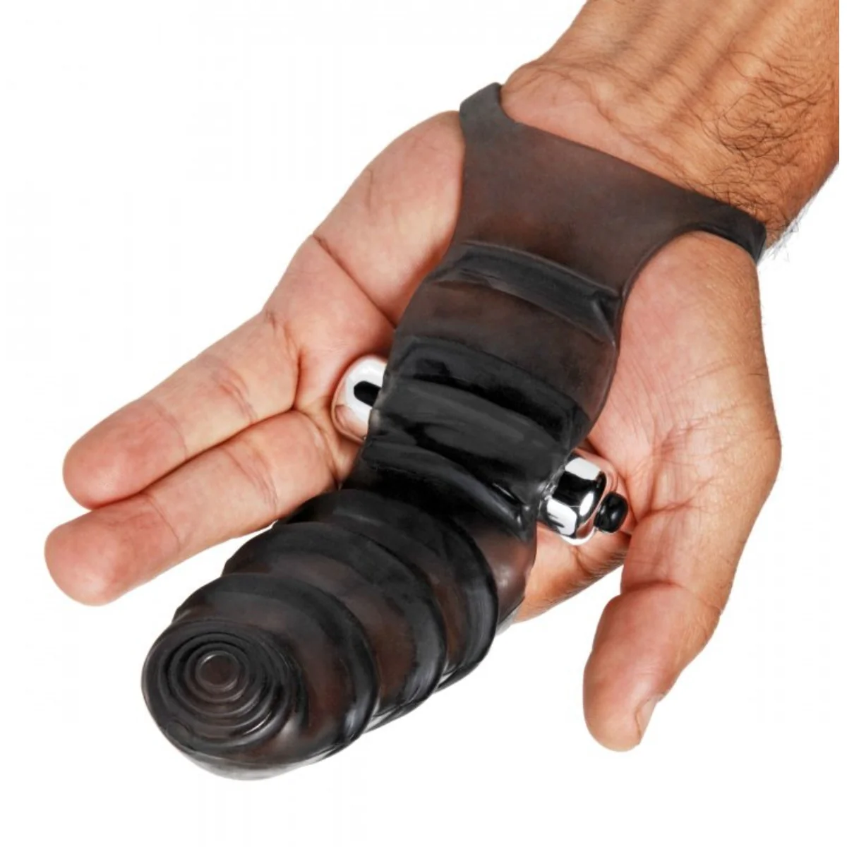 Master Series Bang Bang G-Spot Vibrating Finger Glove Black - Image 3