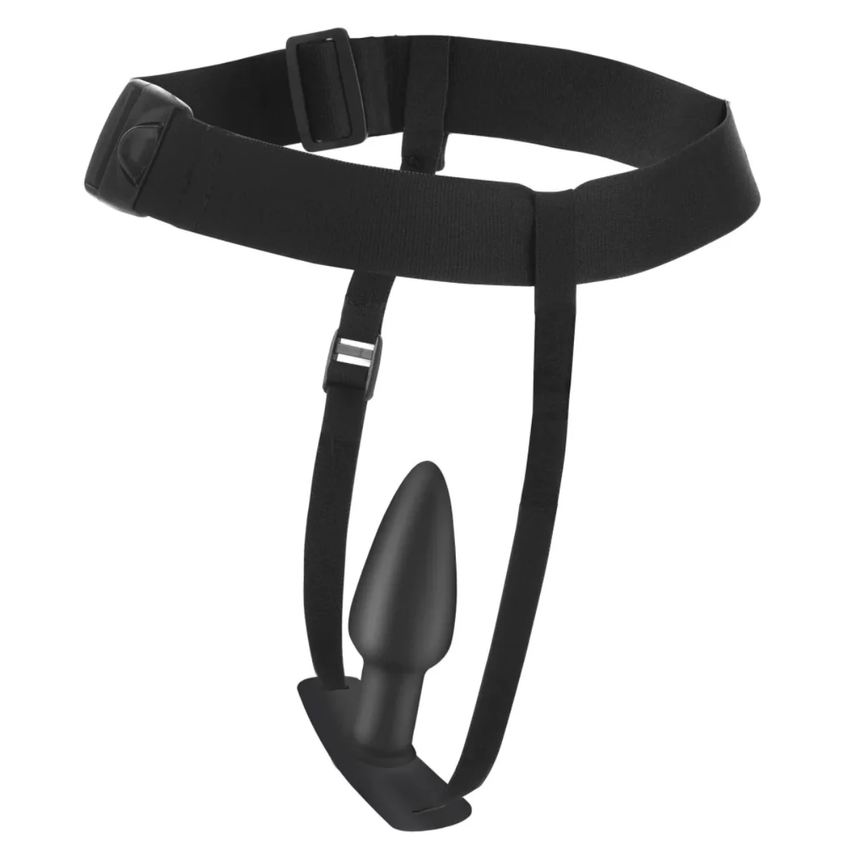 Master Series Bum-Tastic 28X Silicone Butt Plug With Harness & Remote Black