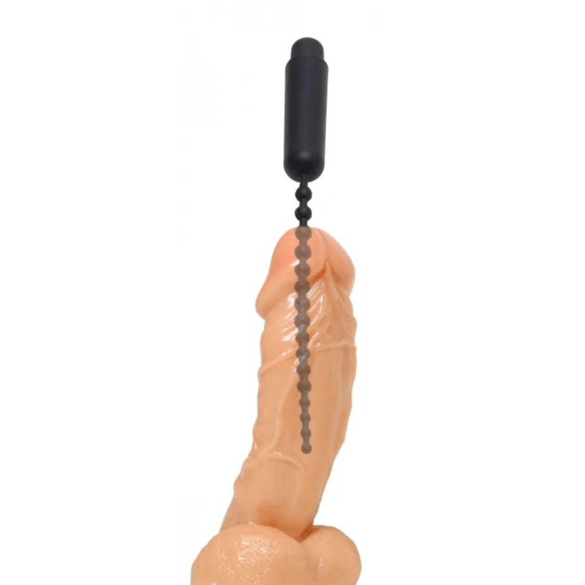 Master Series Dark Rod Vibrating Beaded Silicone Sound Black - Image 3