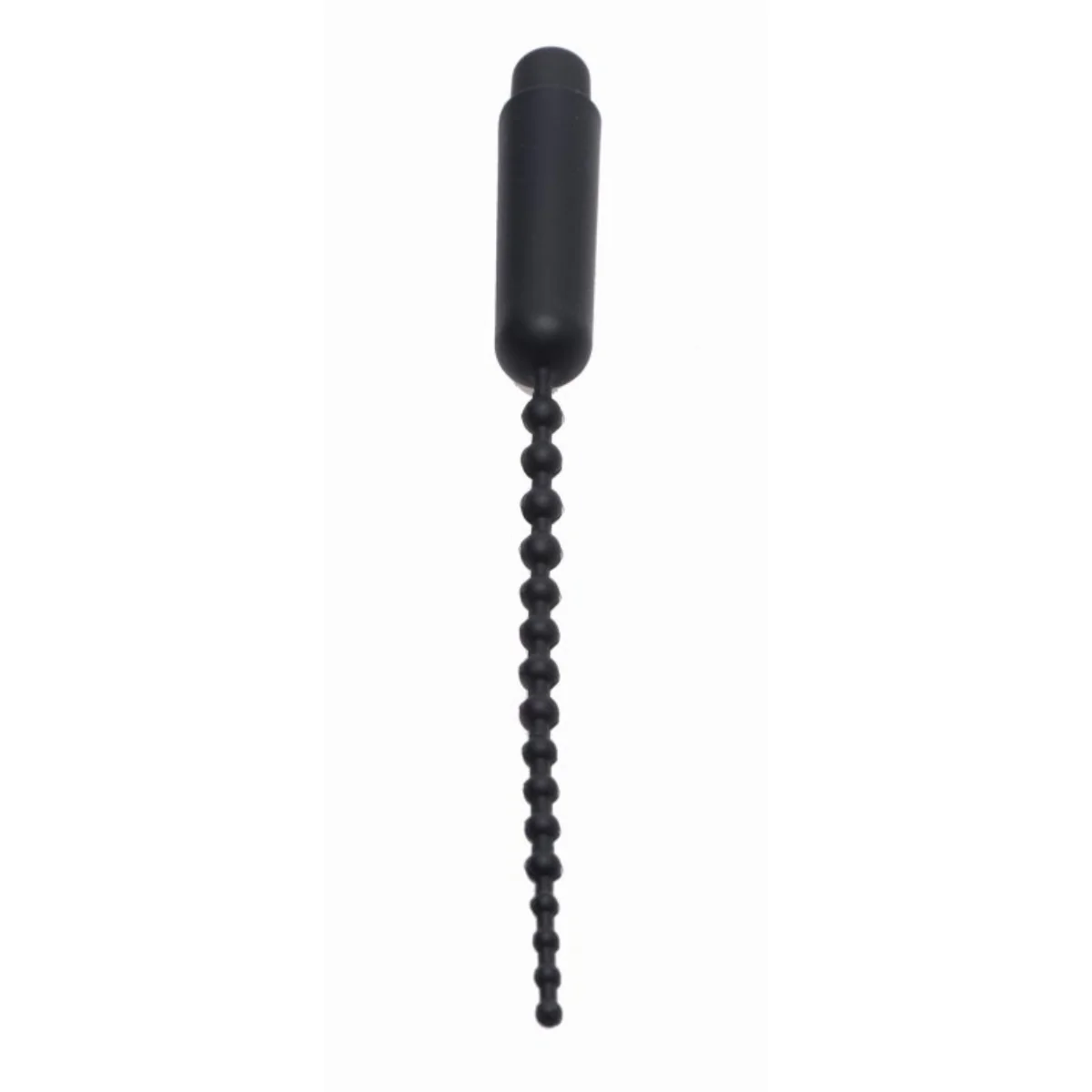 Master Series Dark Rod Vibrating Beaded Silicone Sound Black - Image 4