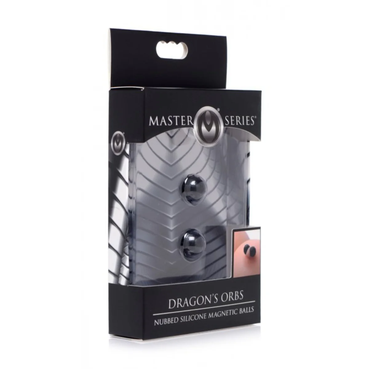 Master Series Dragon's Orbs Nubbed Silicone Magnetic Balls Black - Image 2
