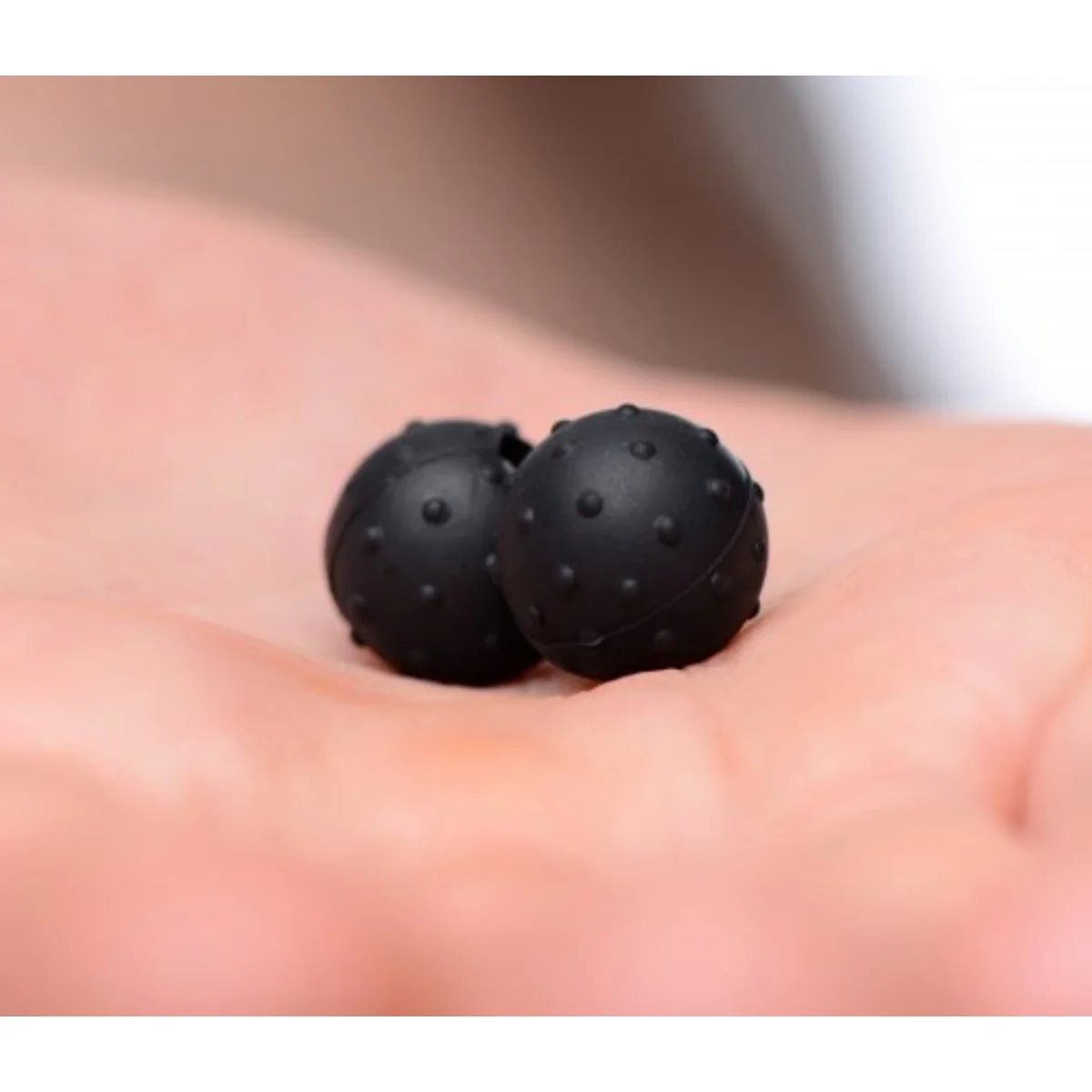 Master Series Dragon's Orbs Nubbed Silicone Magnetic Balls Black - Image 3