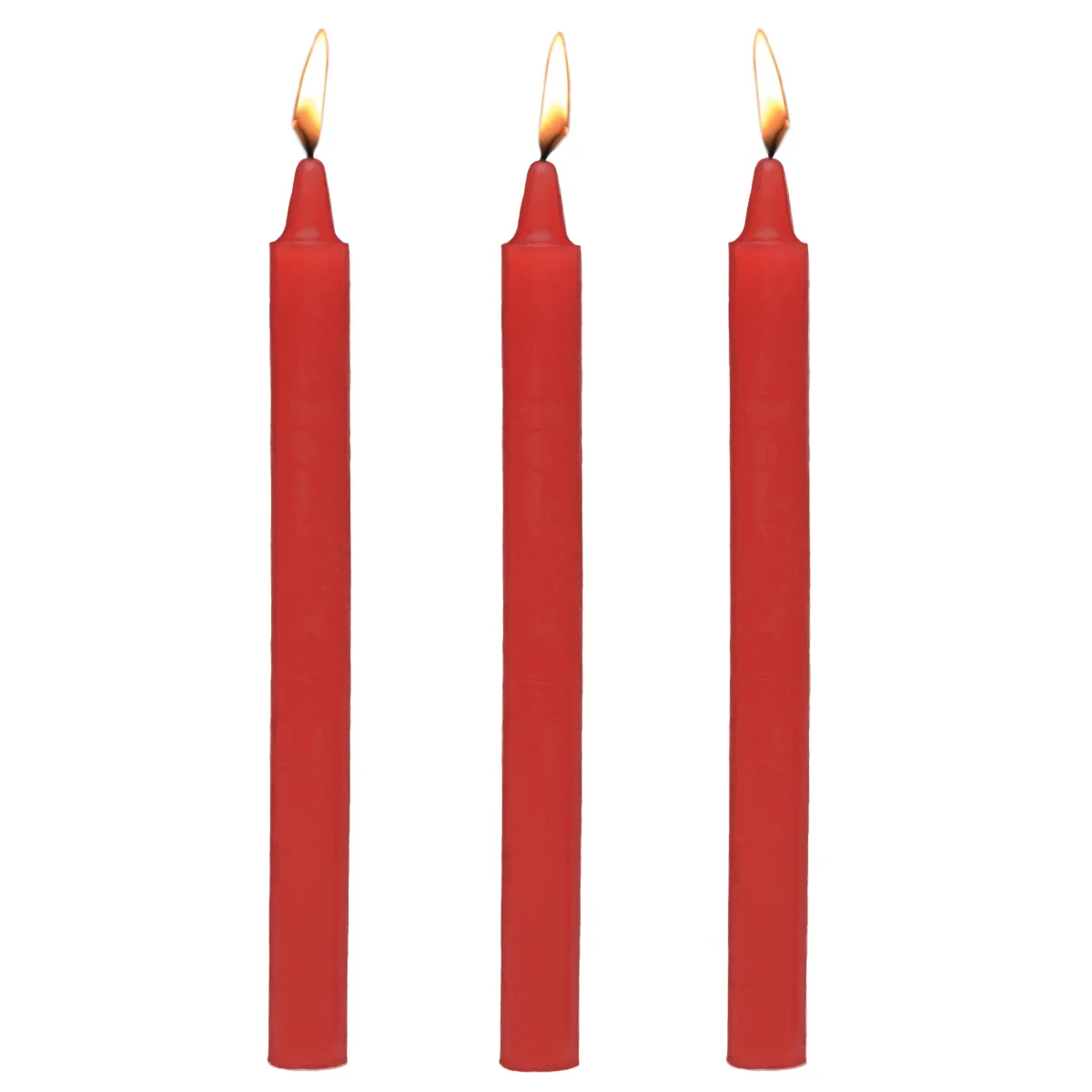 Master Series Fire Sticks Fetish Drip Candles 3 Pack Red