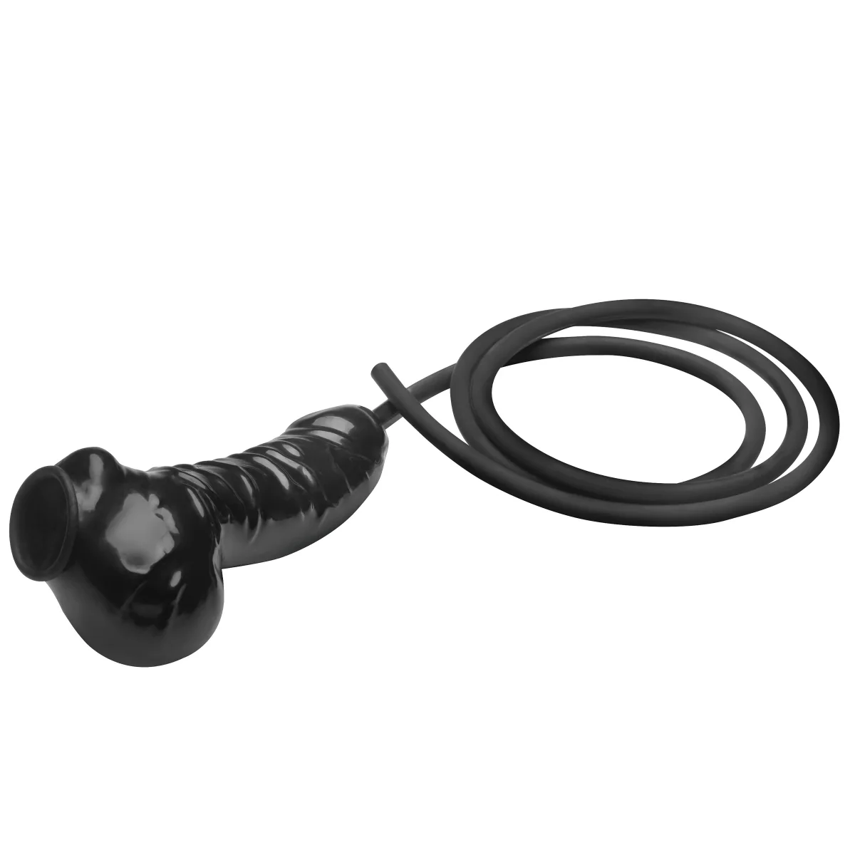Master Series Guzzler Realistic Penis Sheath With Tube Black - Image 3