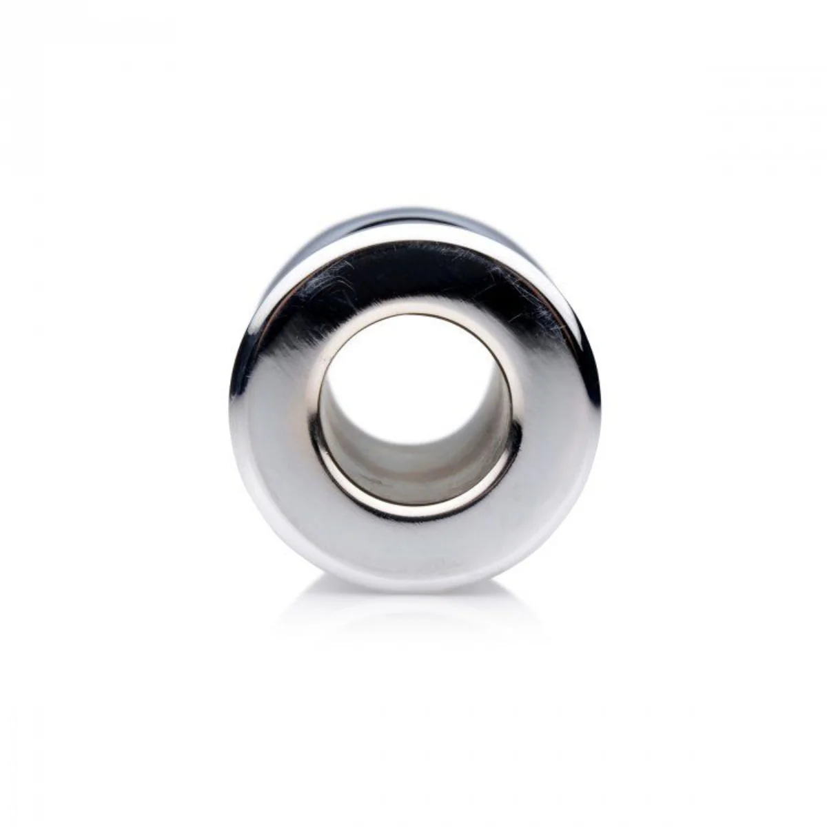 Master Series Large Abyss Hollow Anal Dilator Silver 1.9 Inch - Image 4