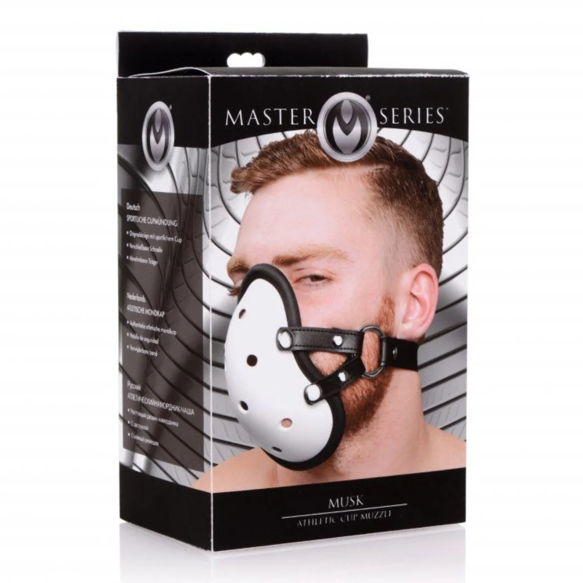 Master Series Musk Athletic Cup Muzzle White Black - Image 2